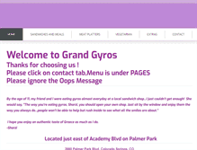 Tablet Screenshot of grandgyros.com